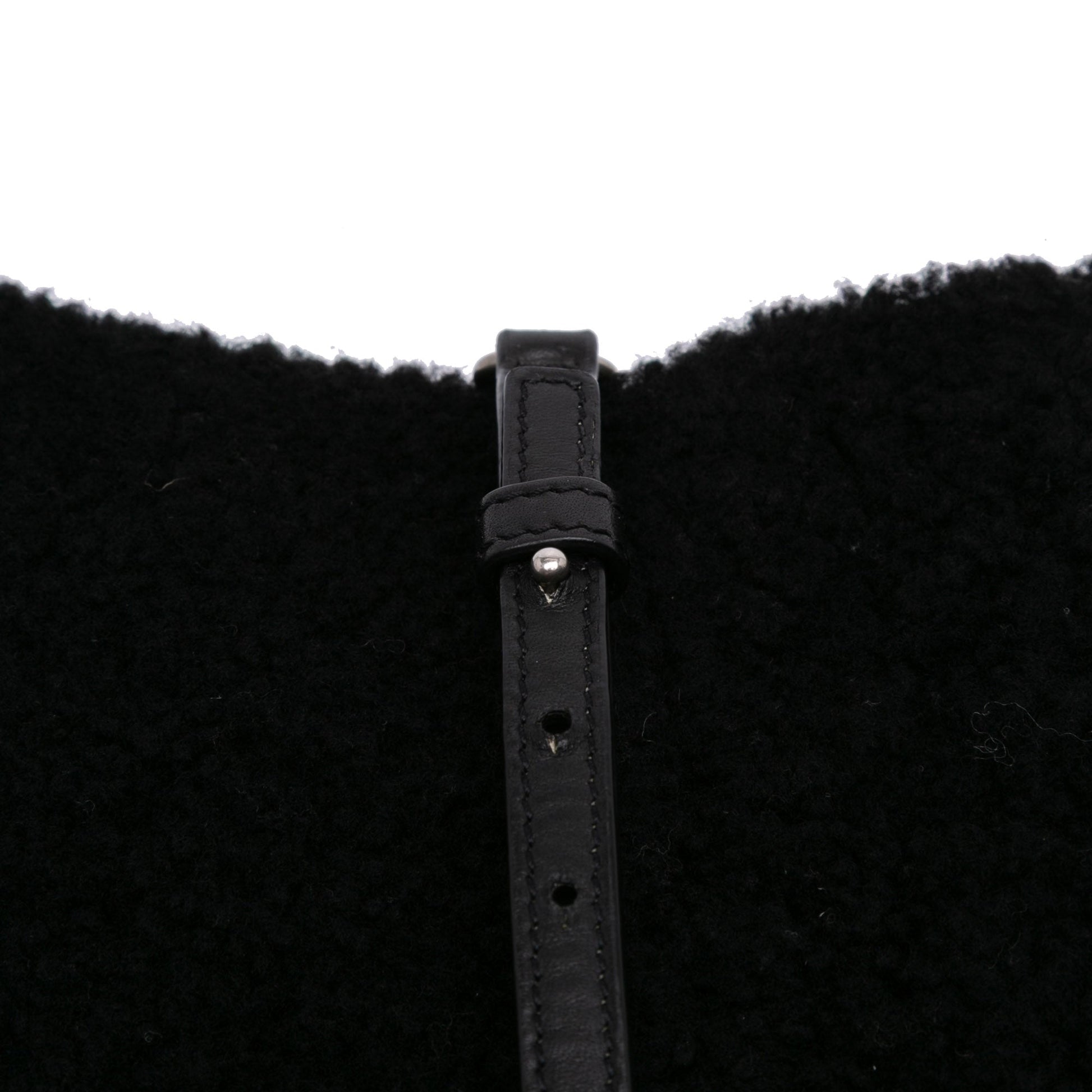 Saint Laurent – Borsa a Tracolla in Shearling Nero – 2018 - Etoilux