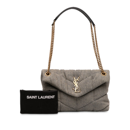 Saint Laurent LouLou Puffer Small in Denim Grigio – 2022 - Etoilux