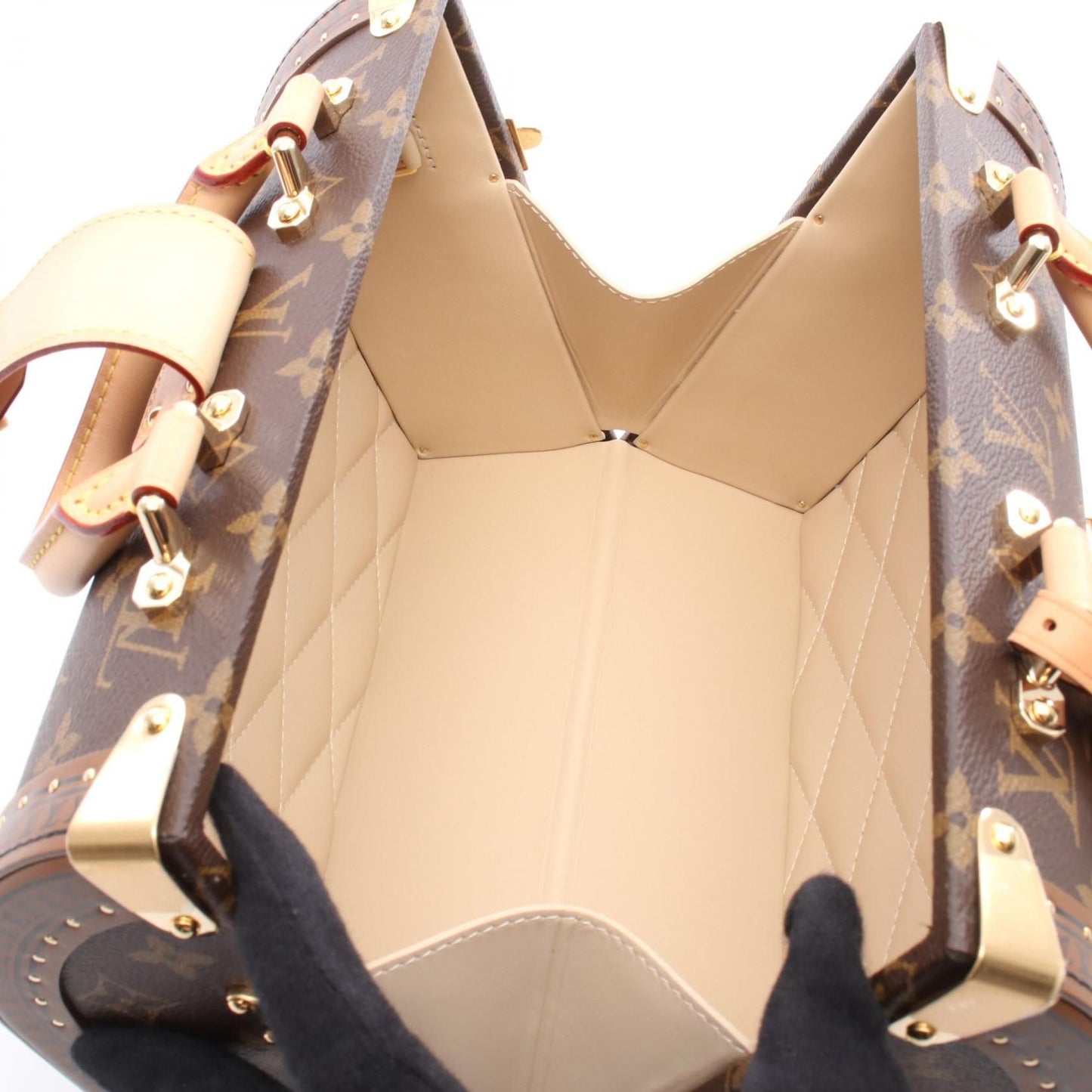 Louis Vuitton Speedy Trunk – Monogram Canvas con Hardware Baule Dorato e Pochette – 25,5 cm - Etoilux