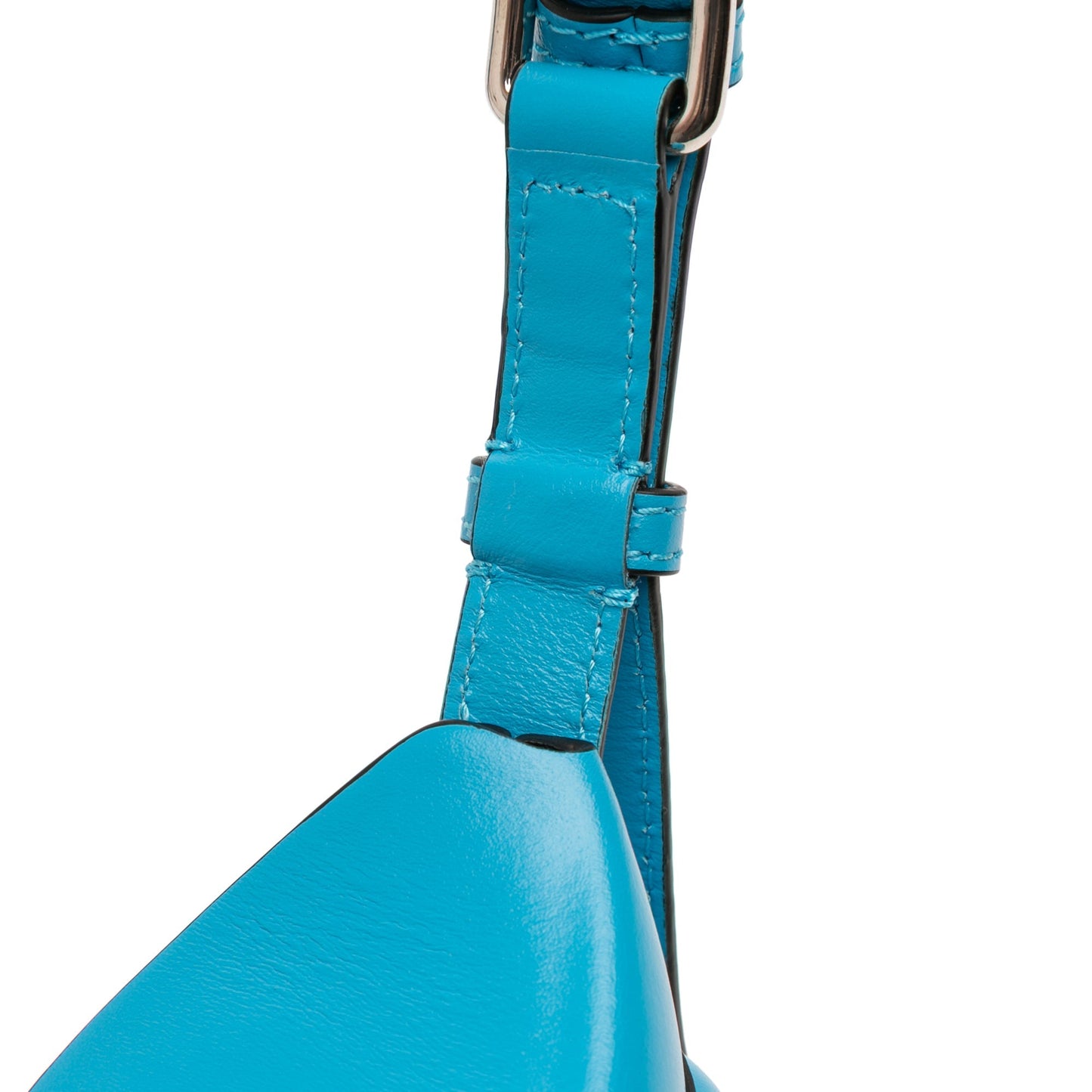 Alexander McQueen The Curve – Borsa a Secchiello in Pelle di Vitello Blu - Etoilux