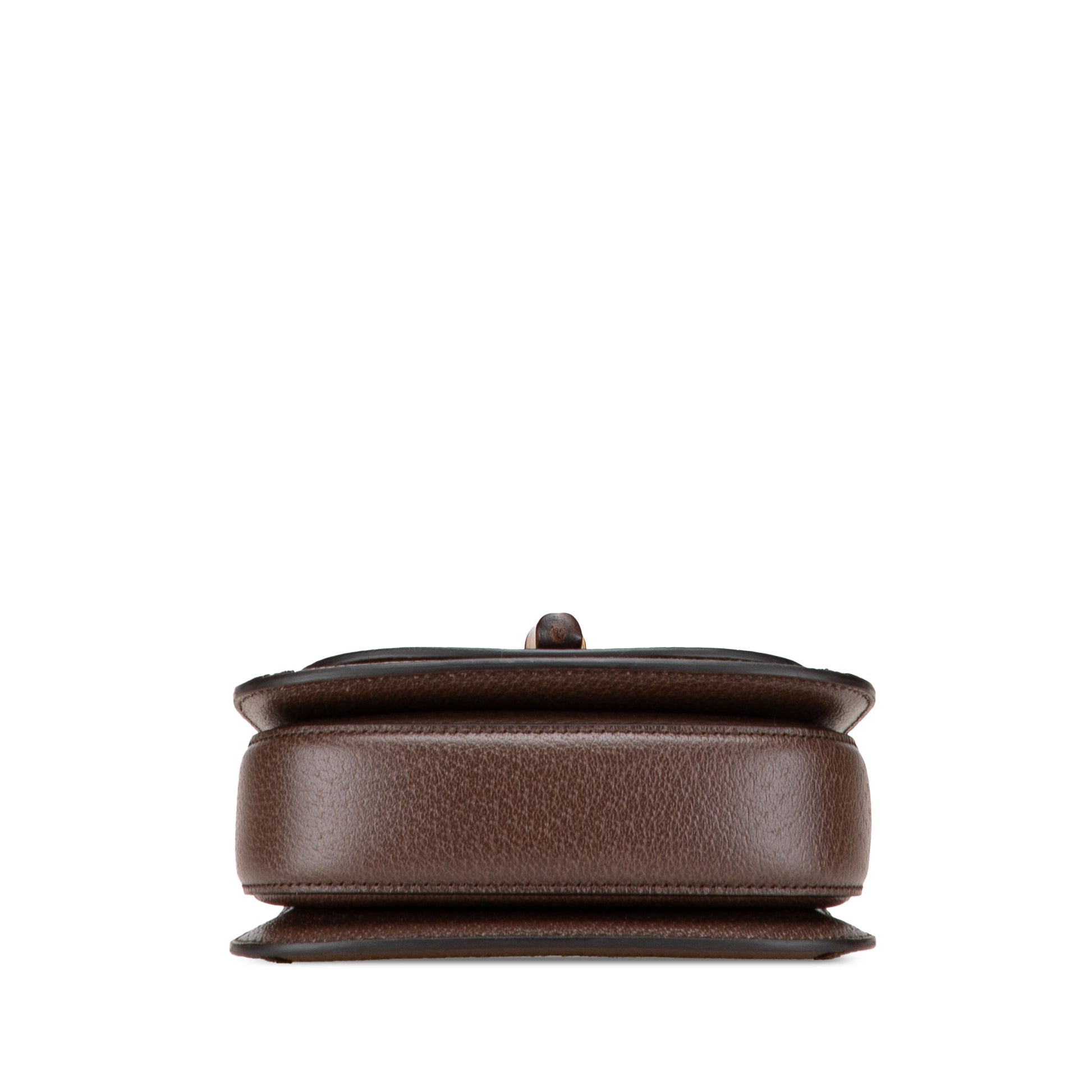 Gucci – Mini Jumbo GG 1947 Bamboo – Canvas & Leather – Brown – 12×17×7 cm - Etoilux