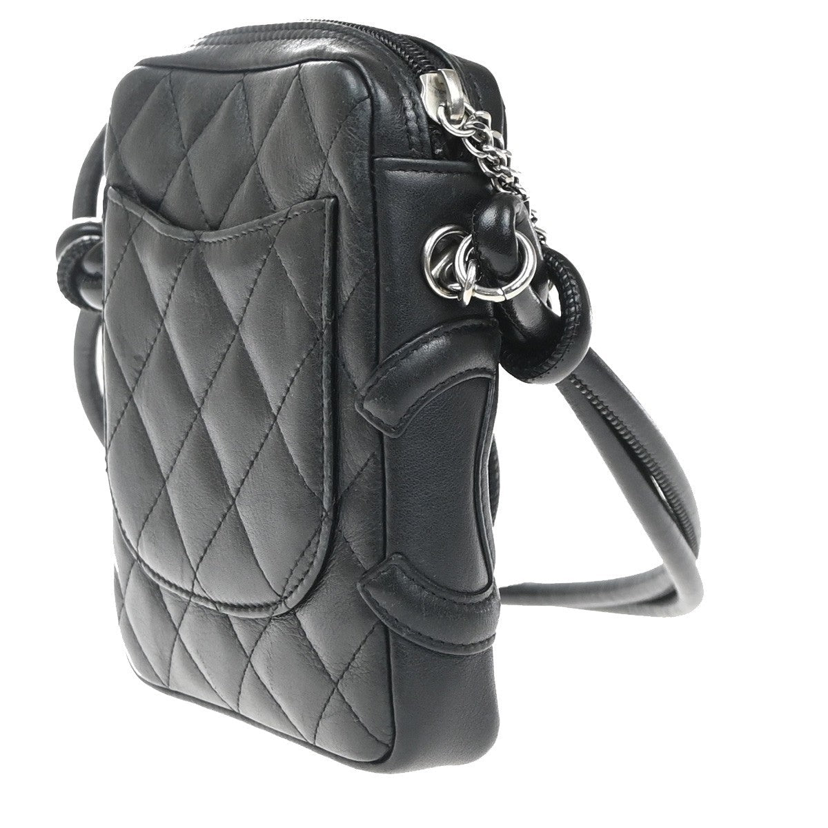 Chanel Cambon Pochette Pelle Trapuntata Nera – 12 cm - Etoilux