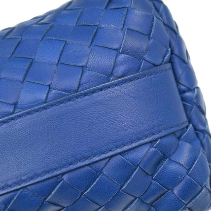 Bottega Veneta Intrecciato Nappa Cobalt Blue Hardware Dorato 2008 — Mini Hobo - Etoilux