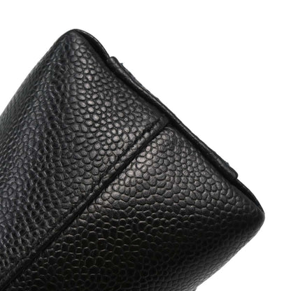 Chanel Mademoiselle Chain Shopping Bag Caviar Nero Hardware Argento – 28 cm - Etoilux