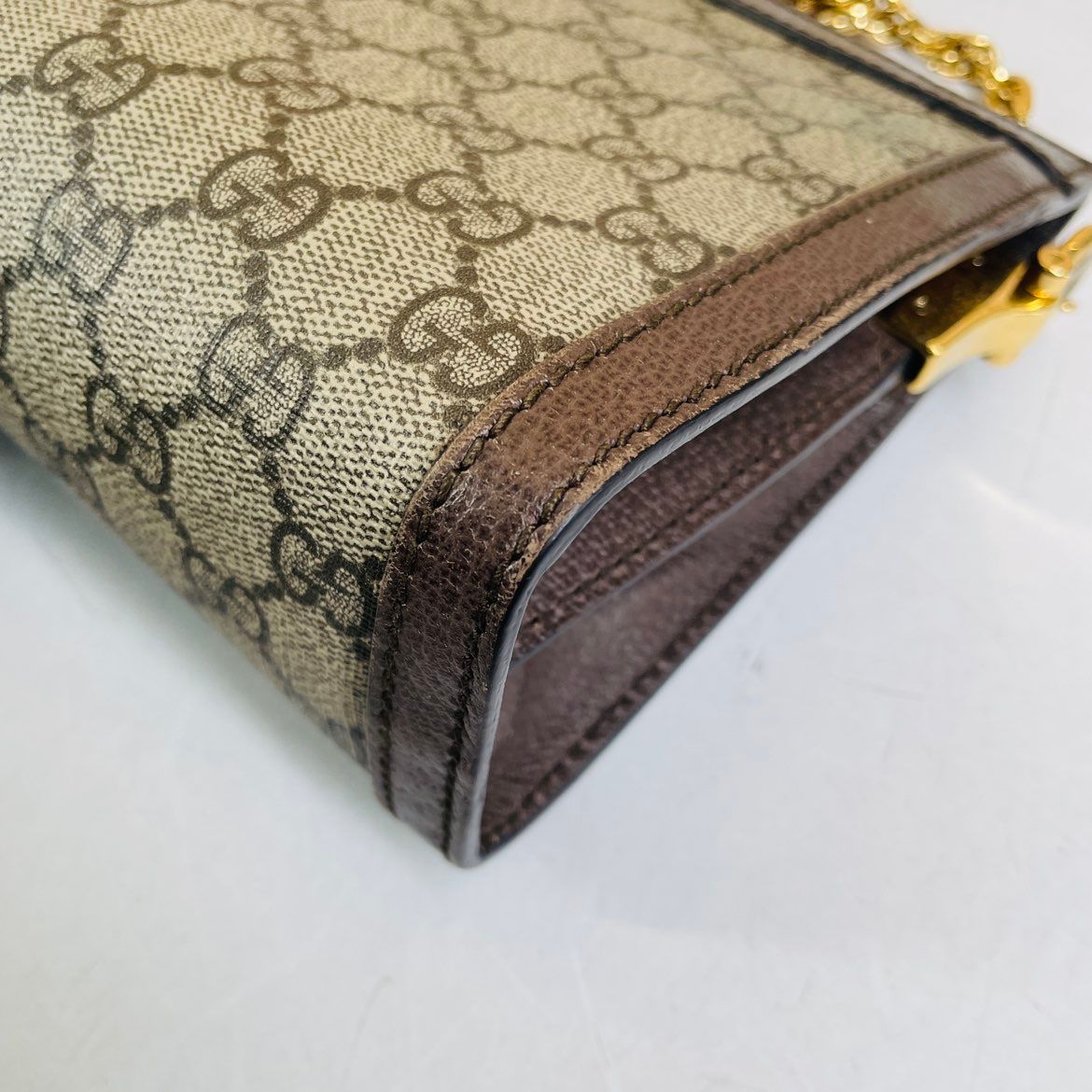 Gucci – Ophidia Canvas Retro con Tracolla in Catena – 26 × 7 × 17.5 cm - Etoilux