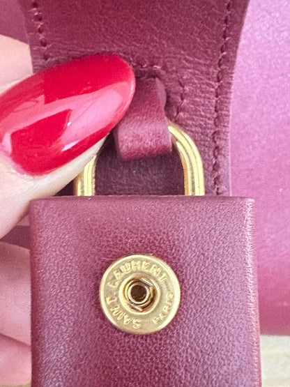 Saint Laurent Sac de Jour Nano in Pelle Bordeaux - Etoilux