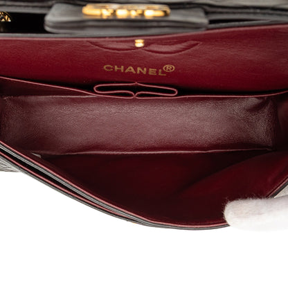 Chanel Classic Flap Small Double Flap – Pelle di Agnello Nera - Etoilux