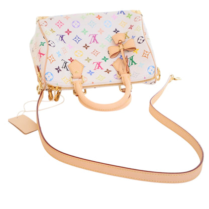 Louis Vuitton x Takashi Murakami Speedy Bandoulière 25 – Monogram Multicolore Bianco - Etoilux