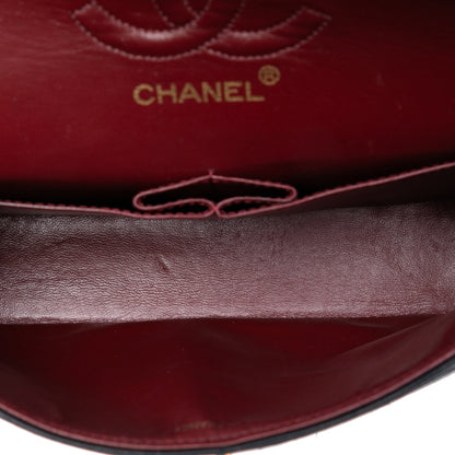 Chanel Classic Flap Small Double Flap – Pelle di Agnello Nera – Anni 1986–1988 - Etoilux