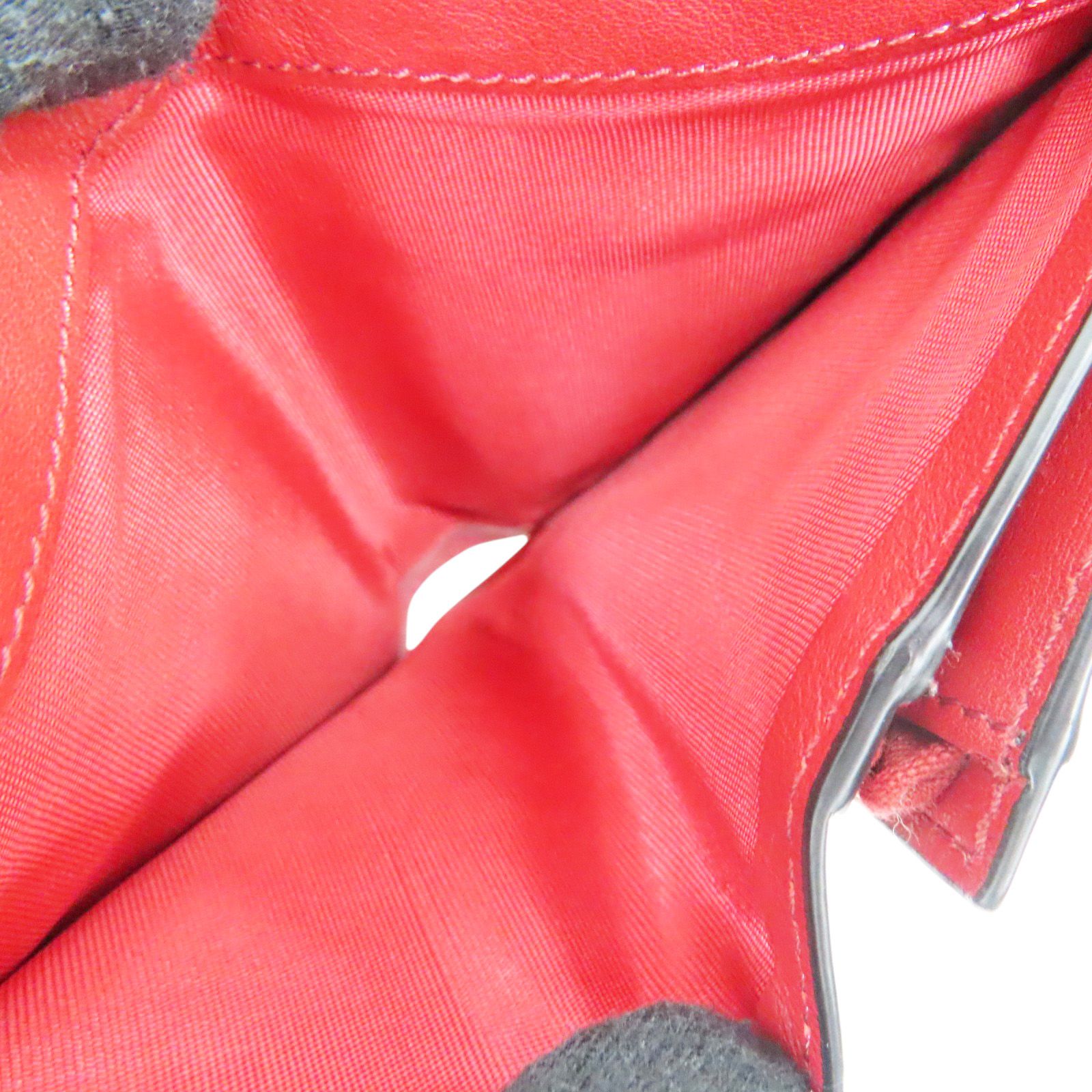 Valentino Garavani Rockstud Portafoglio Bifold Pelle Vitello Rosso Hardware Oro - Etoilux