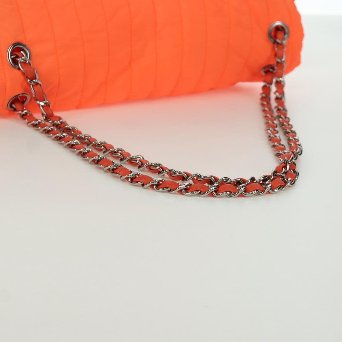 Chanel Coco Cocoon Flap Nylon Arancio Neon – Hardware Argento – 29 cm - Etoilux
