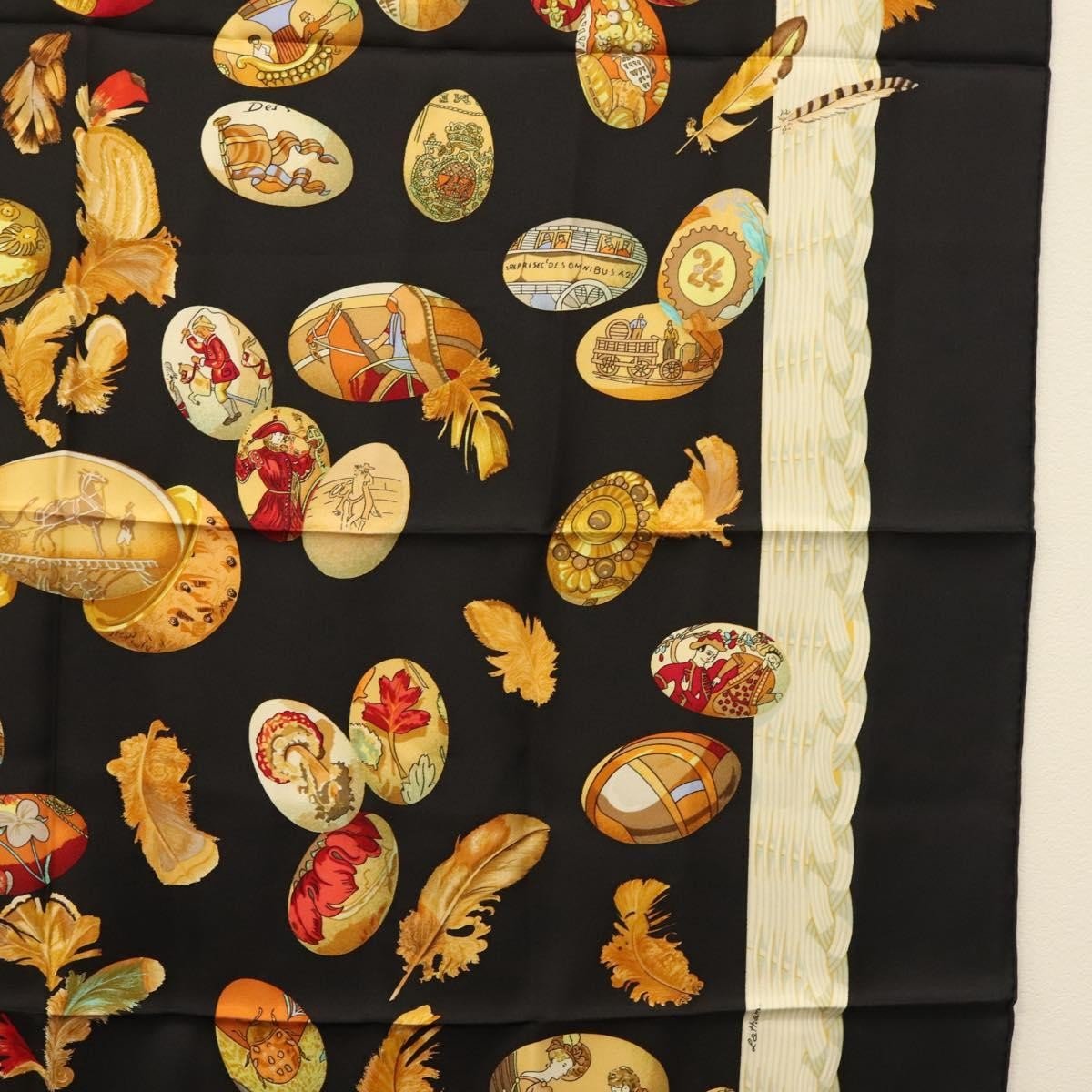 Hermès Carré 90 "Couvée d'Hermès" Seta Nera – Latham - Etoilux