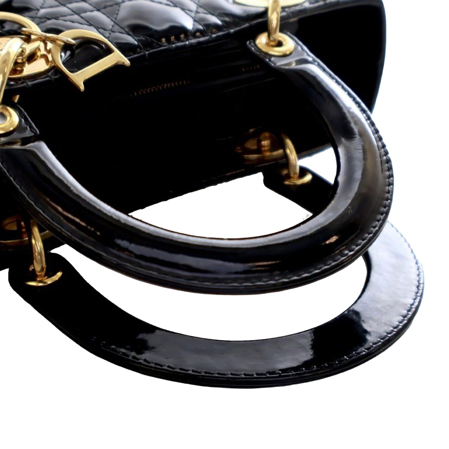 Christian Dior Lady Dior Medium Patent Cannage – 2010 – Nero - Etoilux