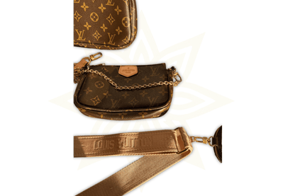 Louis Vuitton Multi Pochette Accessoires in Tela Monogram con Tracolla Rosa - Etoilux
