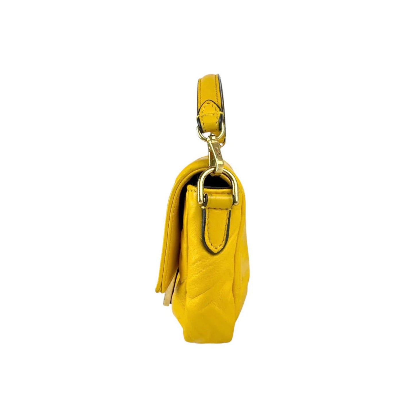 FENDI borsa a mano borsa a tracolla mini baguette pelle gialla donna 8BS017 A72V z4009 - Etoilux