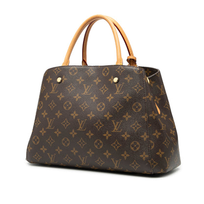 Louis Vuitton Montaigne MM Tela Monogram e Pelle Vachetta 2014 – 35 cm - Etoilux