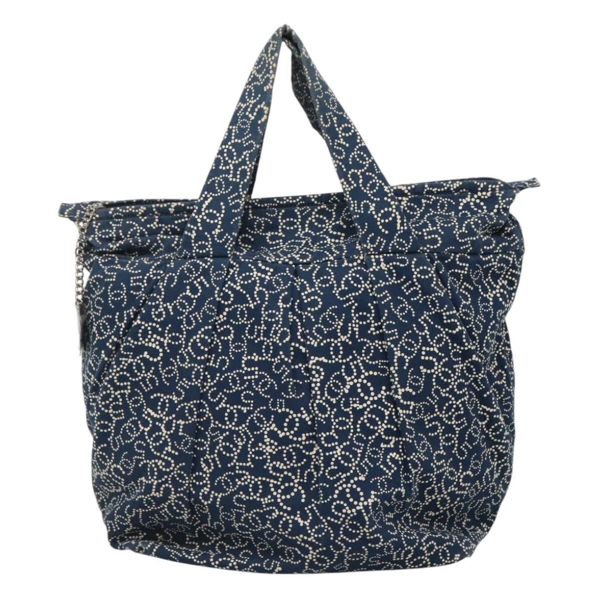 Chanel Vintage Tote Grande in Tela Stampata CC – Blu Navy - Etoilux
