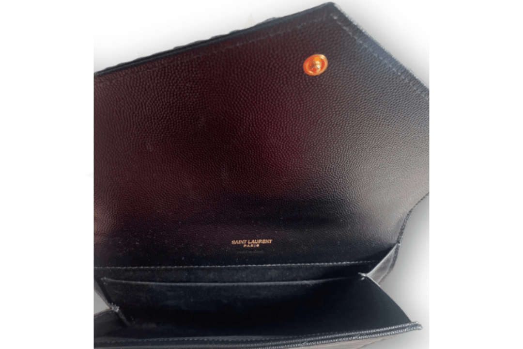 Saint Laurent Monogram Clutch in Pelle Grain de Poudre Nera – Medium Size - Etoilux