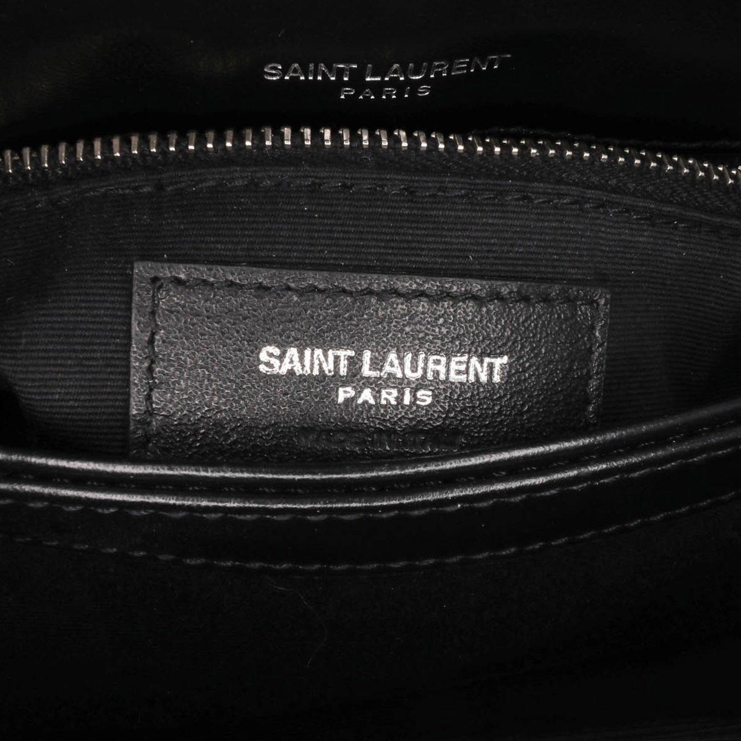 Saint Laurent Loulou Toy in Cotone Bandana Nero con Dettagli in Rafia – 2018 - Etoilux