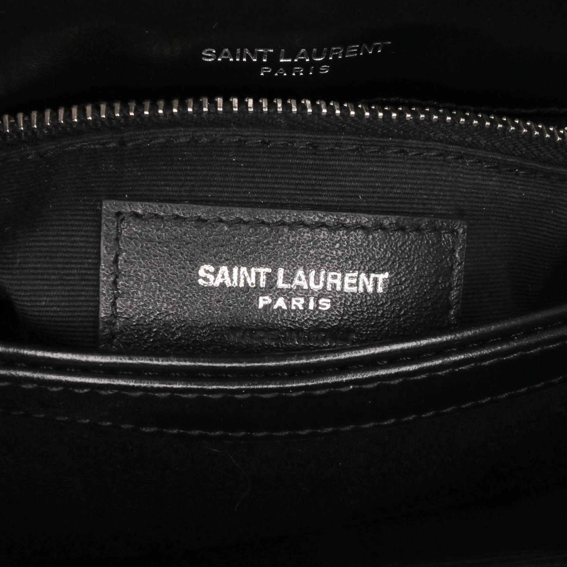 Saint Laurent Loulou Toy in Cotone Bandana Nero con Dettagli in Rafia – 2018 - Etoilux