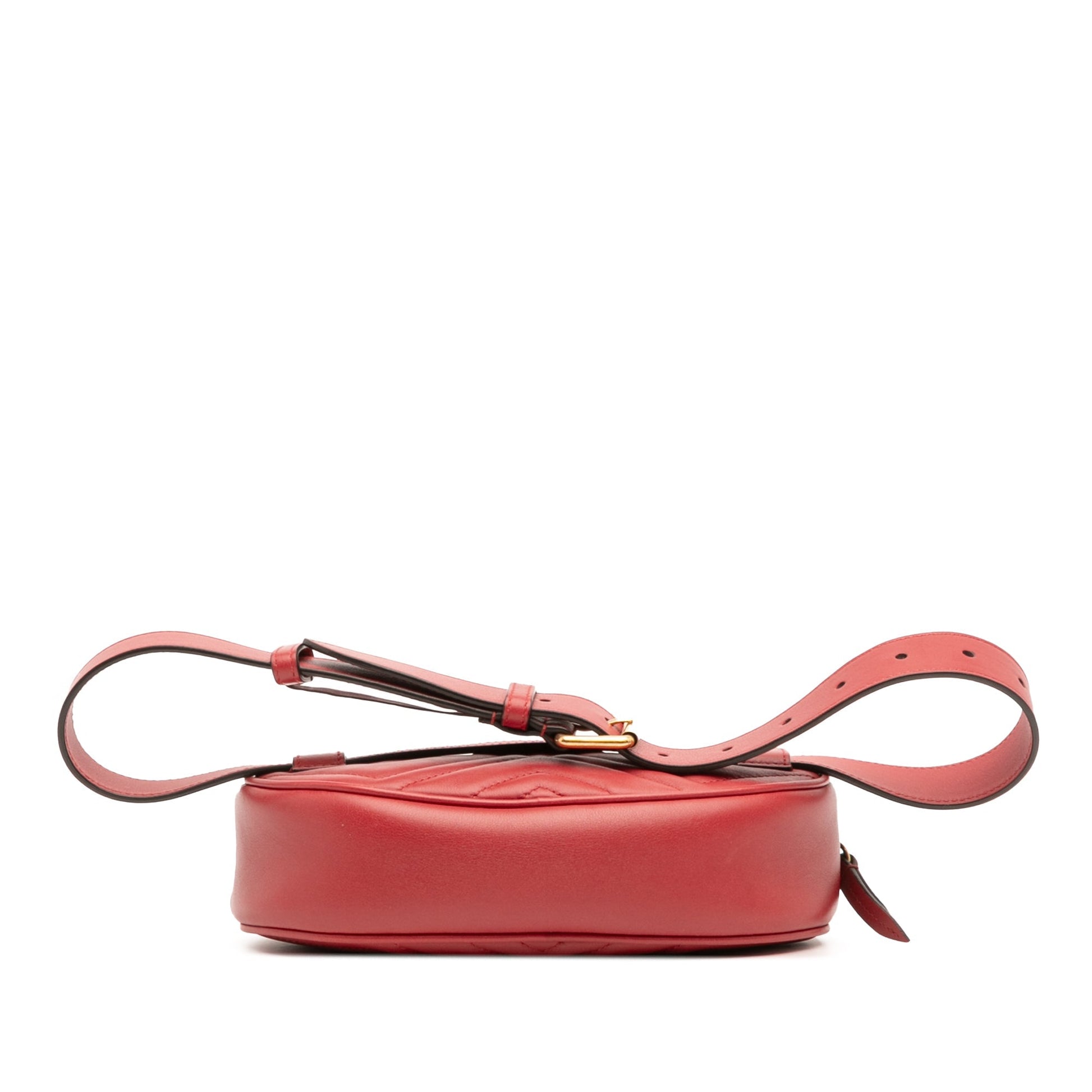 Gucci GG Marmont Matelassé – Belt Bag in Pelle Rossa – Small - Etoilux