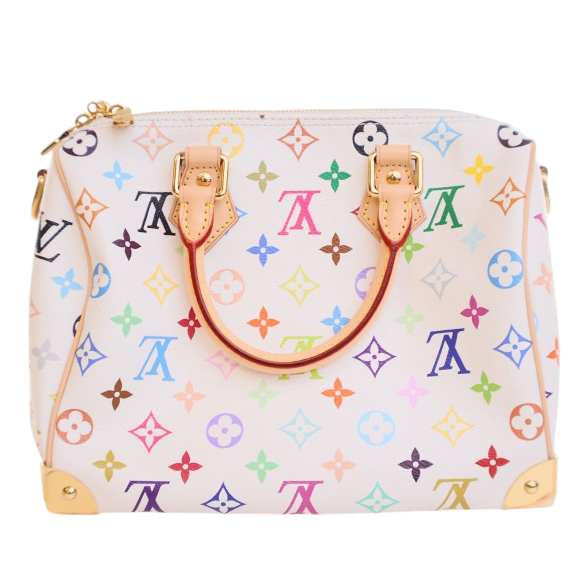Louis Vuitton x Takashi Murakami Speedy Bandoulière 25 – Monogram Multicolore Bianco - Etoilux