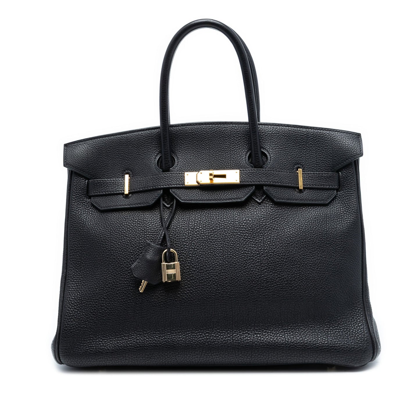 Hermès Birkin 35 Retourne Togo Noir hardware dorato vintage
