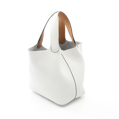 Hermès Picotin Lock 18 Taurillon Clemence Blanc – Hardware Or - Etoilux