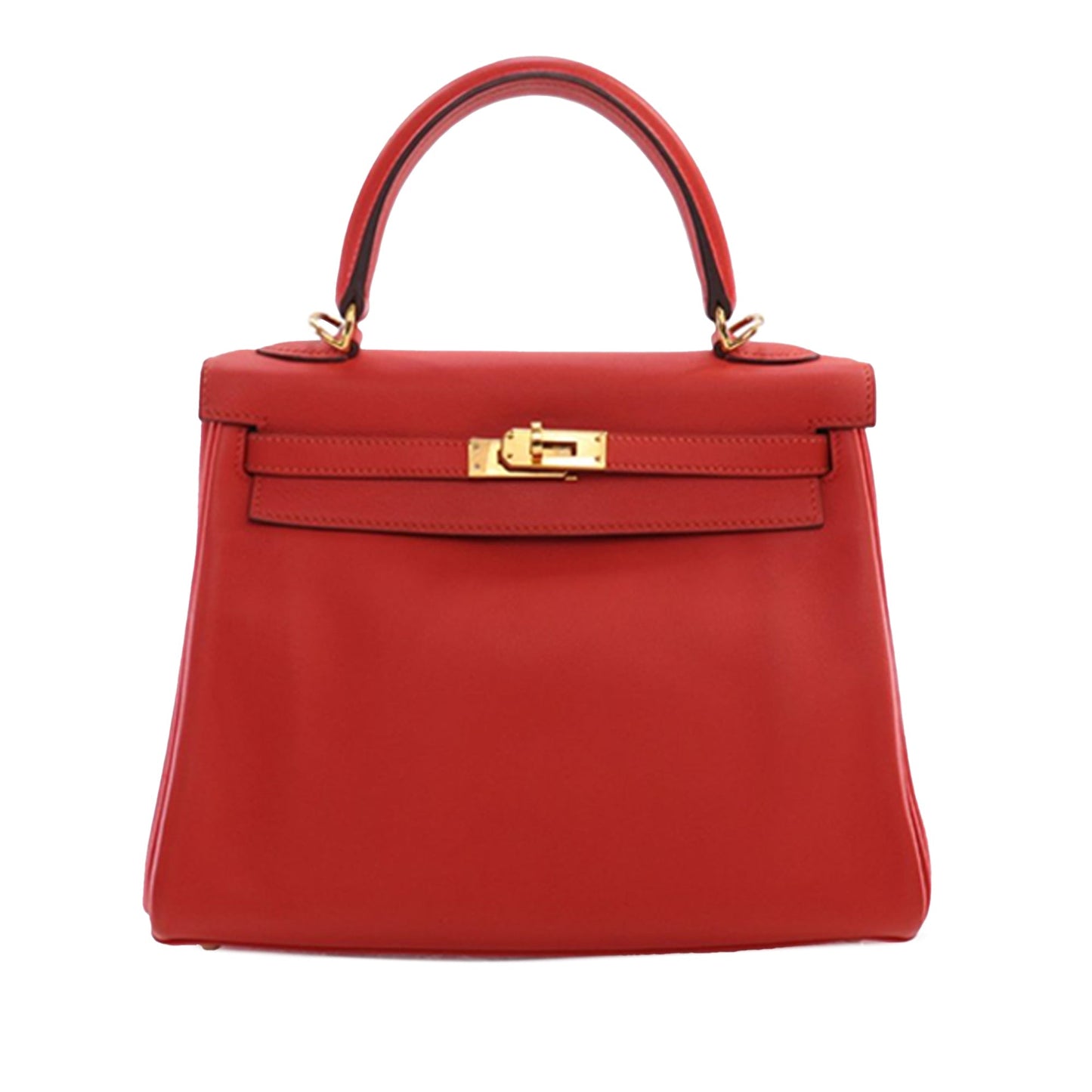 Hermès Kelly II Retourne 25 in pelle Swift Rouge Pivoine Anno 2015 – Made in France - Etoilux