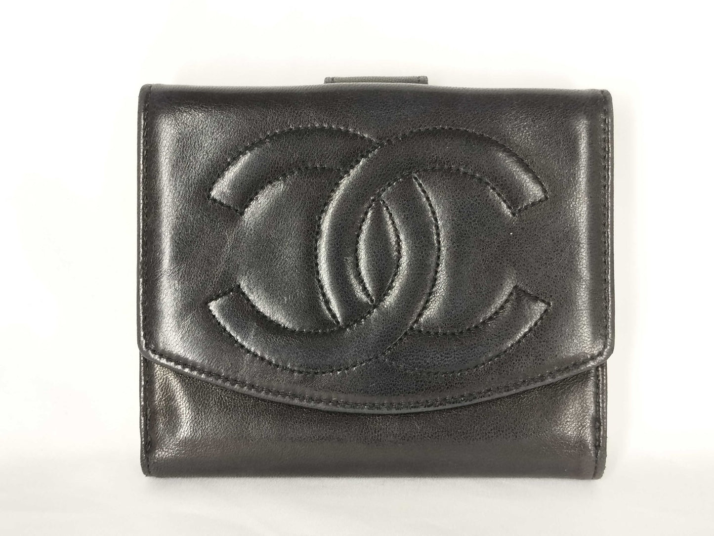 Chanel Portafoglio Timeless CC Pelle Agnello Nera Vintage | Etoilux