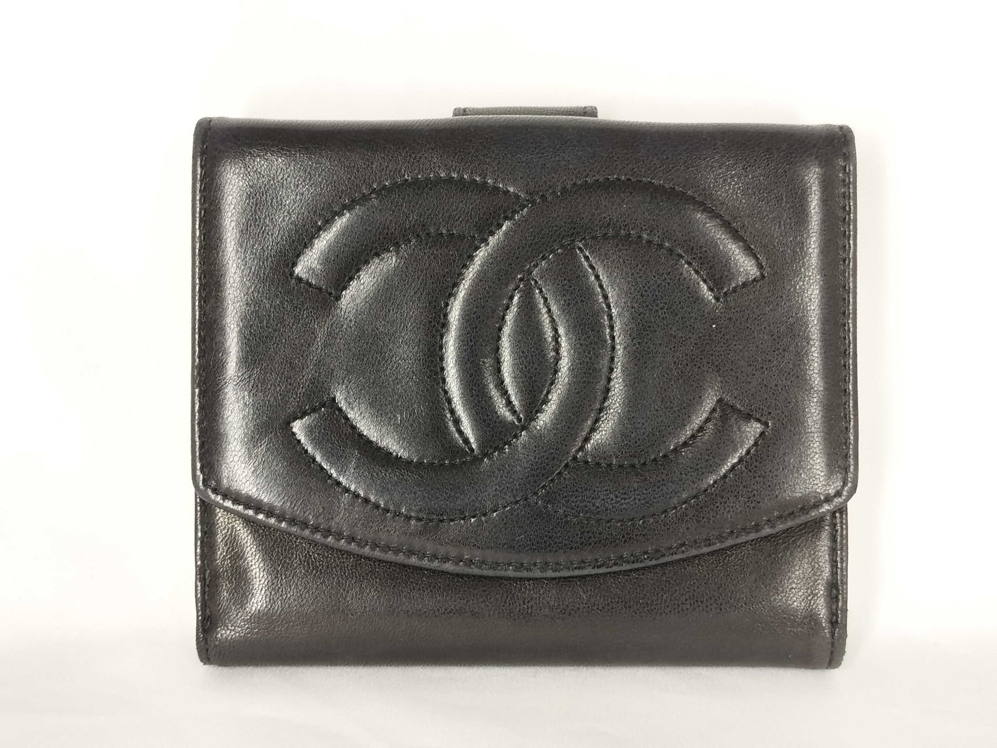 Chanel Portafoglio Timeless CC Pelle Agnello Nera Vintage | Etoilux