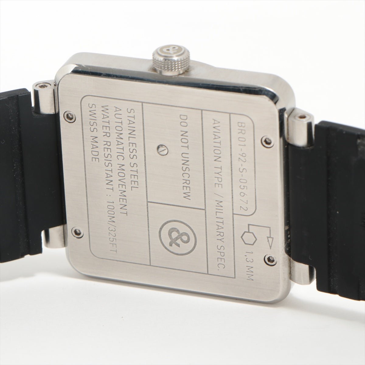 Bell & Ross BR 01 - 92 Steel Black Dial – Cinturino Caucciù Nero - Etoilux