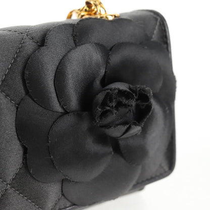 Chanel Mini Flap Bag Vintage Camellia Raso Nero – 15 cm - Etoilux