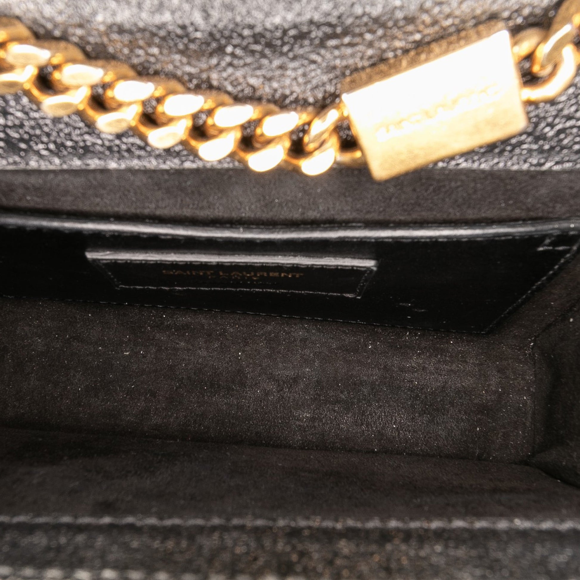 Saint Laurent Kate – Pelle nera con catena dorata (2016) - Etoilux