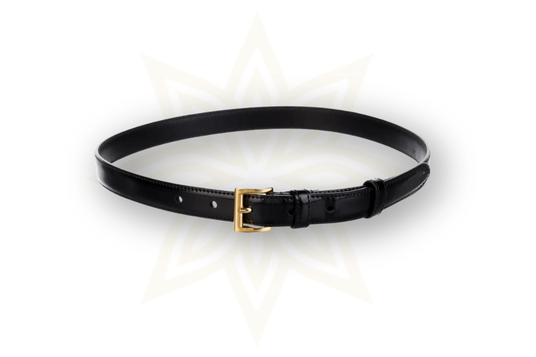 Cintura sottile Prada donna pelle verniciata nera – vista completa