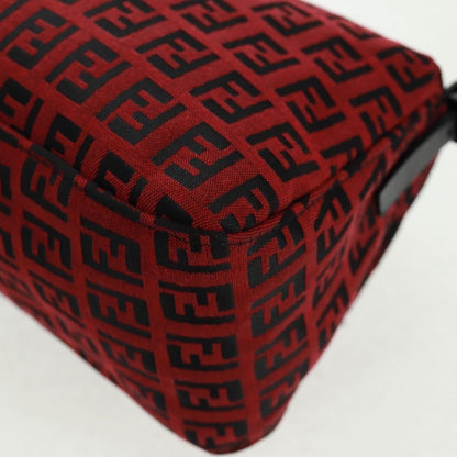 Fendi Mamma Baguette Zucchino Canvas Rosso/Nero – Misura Media - Etoilux