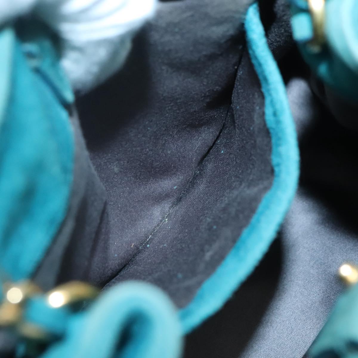 Miu Miu – Borsa a tracolla in pelle scamosciata blu - Etoilux