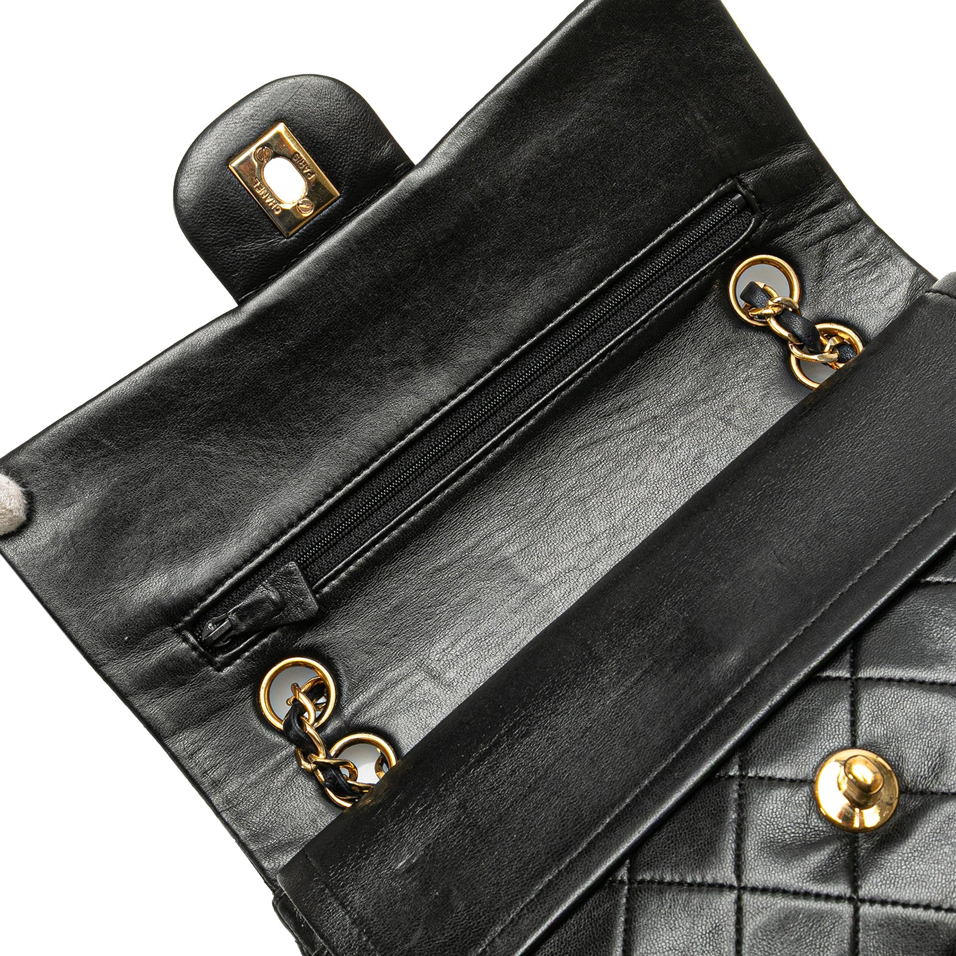 Chanel Classic Double Flap Small – Pelle di agnello nera – Serie 1 (1989–1991) - Etoilux