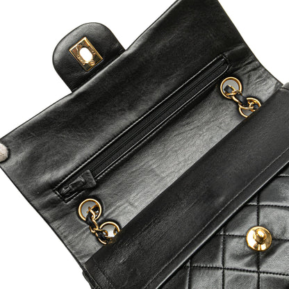 Chanel Classic Double Flap Small – Pelle di agnello nera – Serie 1 (1989–1991) - Etoilux