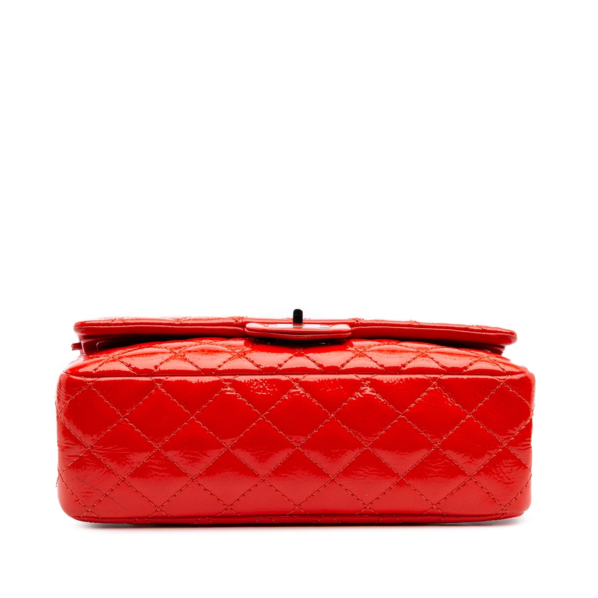 Chanel Riedizione 2.55 Patent Double Flap 225 – Rosso Verniciato - Etoilux