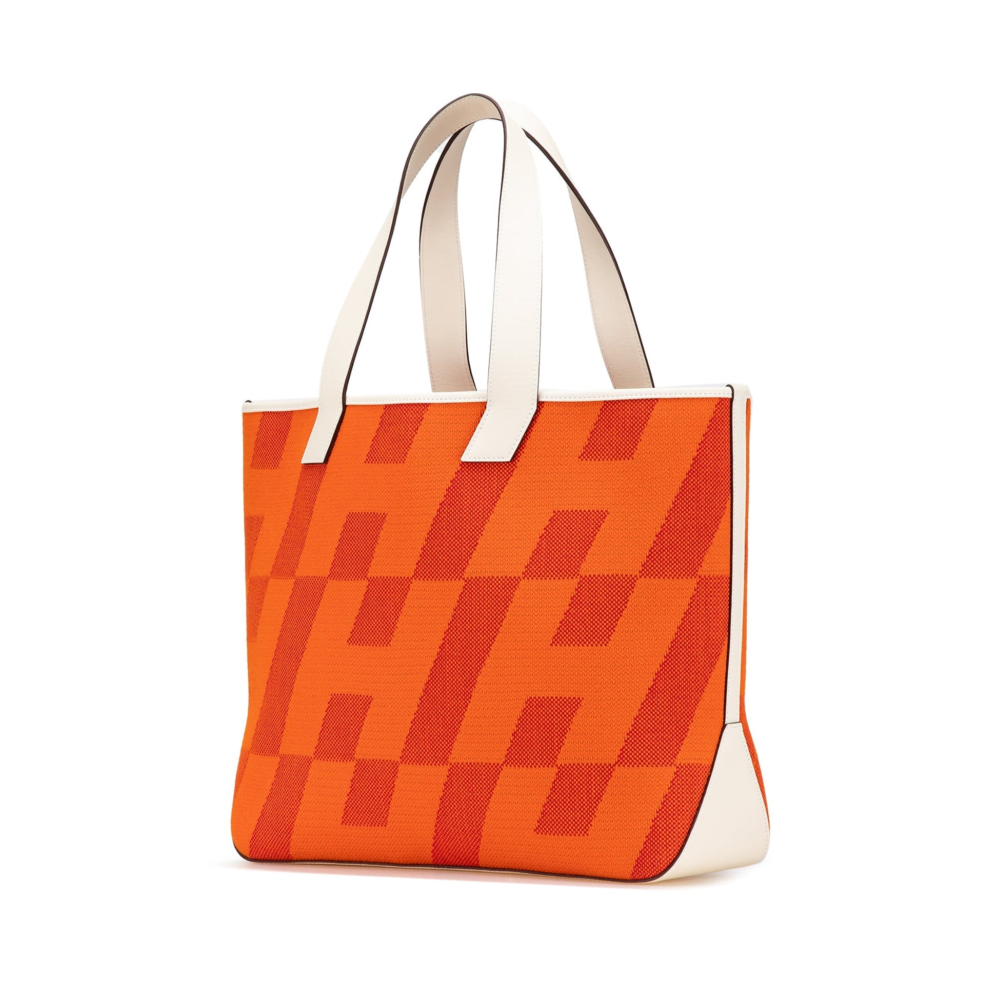 Hermès Cabas H en Biais 40 Toile H Arancione / Pelle Swift 2022 – 36 cm - Etoilux
