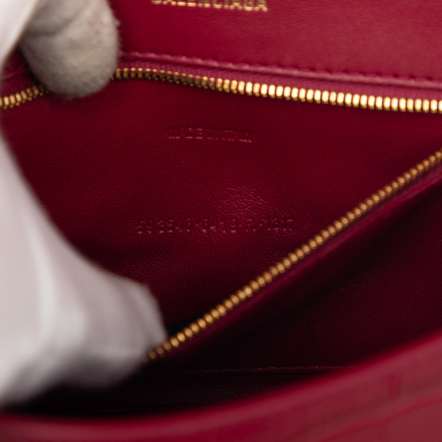 Balenciaga Hourglass Small Pelle Coccodrillo Rossa Hardware Oro – 22,5 cm - Etoilux