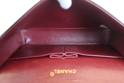 Chanel Classic Double Flap Medium Agnello Nero Hardware Oro – 25 cm - Etoilux