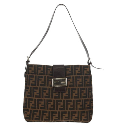 Fendi Mamma Baguette Zucca Canvas Marrone Nero – Shoulder Bag Vintage Iconica - Etoilux