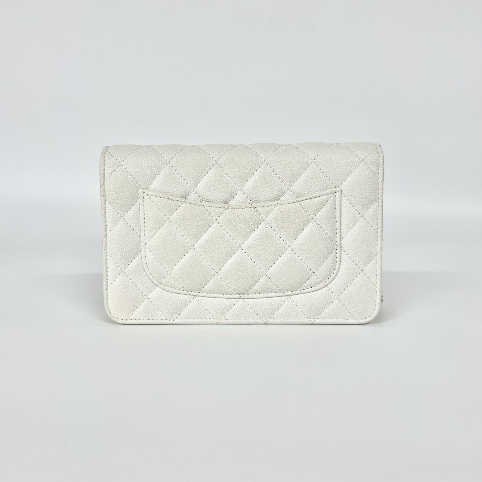Chanel Wallet on Chain WOC – Caviar Bianco · 20 cm - Etoilux