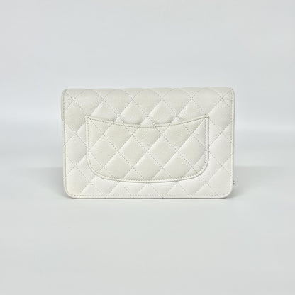 Chanel Wallet on Chain WOC – Caviar Bianco · 20 cm - Etoilux