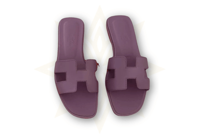 Hermès – Sandali Oran in pelle viola – Donna - Etoilux