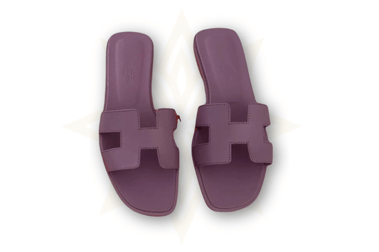 Hermès – Sandali Oran in pelle viola – Donna - Etoilux