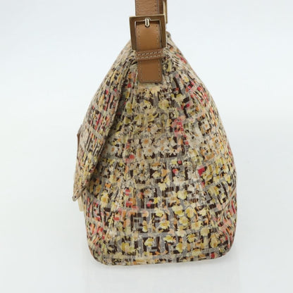 Fendi Mamma Baguette Zucca Floral Canvas Multicolor Hardware Oro – 27 cm - Etoilux