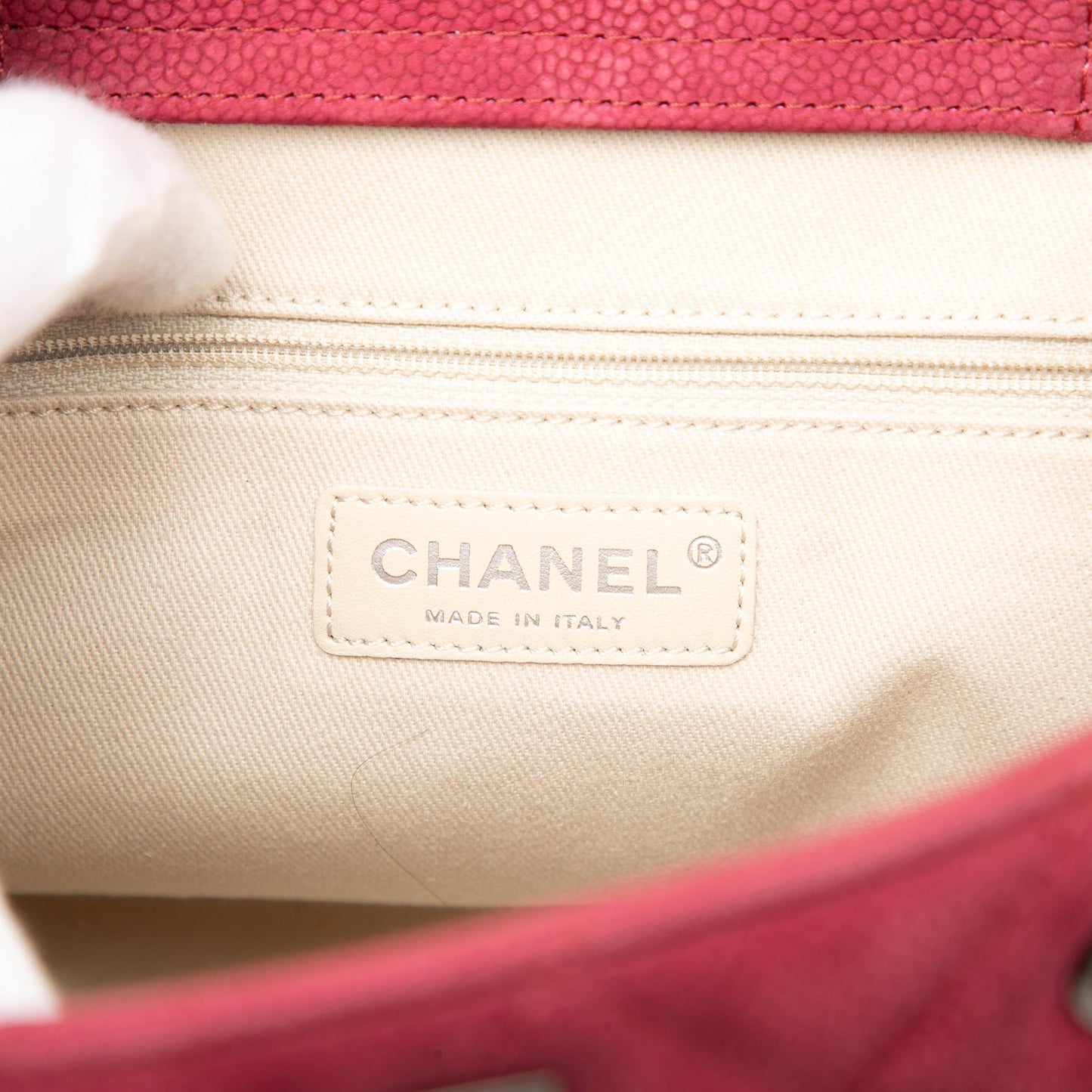 Chanel 2.55 Reissue Shopping Tote Pelle Caviar Nabuk Rossa 2012-2013 – 27 cm - Etoilux